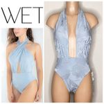 Anthropologie New. WET L.A. soft blue swimsuit. XSmall . Retails $228 Photo 1