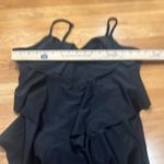 Chic Soul NWOT  Com women’s black ruffle one piece swimsuit size xlarge. Photo 2