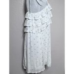 Storia  Embroidered Glitter Star Print Ruffle White Mini Dress Size S Whimsical Photo 9