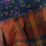 Handmade Womens Vest XS Orange Tartan Plaid Front Zipper Ruffle Peplum Grunge Y2K Handmad Photo 10