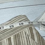 Bar III  Tan and Cream Linen Striped Midi Skirt Tie Front 16W NWT Photo 4