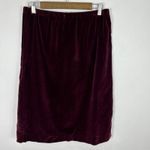 Velvet Skirt Size 14 Burgundy Holiday Party Whimsigoth Luxe Grunge Vintage 90s Purple Photo 3