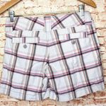 Roxy Y2K Pleated Front Low Rise Plaid Shorts Photo 2