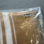 NWT 8 Birdies Tube Top Womens L Ribbed Knit Striped Gold White Casual Australia Size L Photo 7