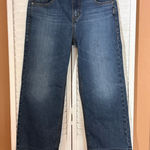 Silver Jeans Silver Blue jeans size W27/L26 Izzy Wide Leg Crop waist 27 raw hem stretch Photo 0