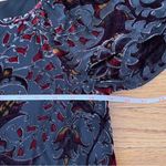 Alice + Olivia  Silk Blend Velvet Burnout Off Shoulder Blouse Top Whimsygoth Photo 4