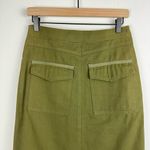ZARA NWT  SRPLS Military Wrap Layered Midi Skirt Sz XS Green Photo 14