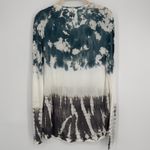 XCVI  Tie Dye Long Sleeve Top Size XL Blue White Brown V Neck Boho Casual Relaxed Photo 5