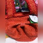 Kate Spade target Red Woven bow Tote Bag straw spring classic sold out Nwt Photo 6