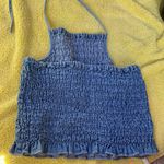 American Eagle  Denim neck tie crop top Photo 1