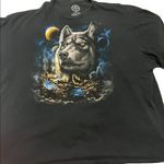 Odm black short sleeve Wolf Night Black Graphic shirt size 3xl Photo 0