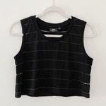Dr. Denim Sheer Striped Harper Crop Top NWOT Photo 2