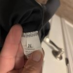 Black Beach Cover Up Dress with Palm Design, Sz M Size M Photo 3