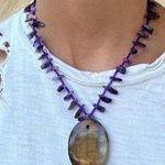 Women's Purple and Brown Pendant Jewellery Photo 0