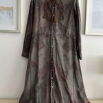 Desigual  Dress Womens Medium Boho Military Embroidered Woodland Fairy Earthy Photo 5