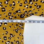 ZARA Basic Mustard Yellow & Black Leopard Print Ruffle Blouse Photo 6