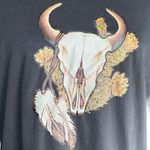 Vintage Sunbelt Sportswear Cow Skull Cactus Pocket Black T Photo 1