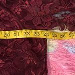 David Rose Vintage Burgundy 2 Piece Lace Suit with Skirt and Top Sz 16w Photo 8