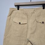 Poetry Women's Linen Tapered Pants Sz 16 US 12 Beige Natural Relaxed Fit Barrel Photo 4