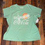 Lucky Brand Coca Cola Women's Green Graphic Tee  NWT Photo 0