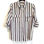 OVI  Polyester Striped Blouse Photo 5