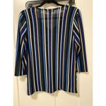 Dana Buchman ‎ womens Geometric Striped 3/4 sleeve top Petite Medium NWT MSRP $44 Photo 4