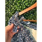 Free People  JET SET MINI DRESS MIXED PRINTED TUNIC Oversized DRESS Blue sz small Photo 6