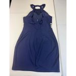 Sequin Hearts  Navy Blue Halter Mini Dress Party Cocktail Bodycon Glitter‎ S Photo 7