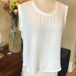 ABS Allen Schwartz Elegant White Blousey Top Photo 2