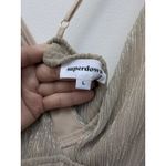 superdown REVOLVE X  Hailee High Slit Gold Slit Champagne Maxi Dress Size L NWT Photo 3