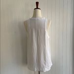 Lululemon Long Cotton Crewneck Tank Top in White Size M Photo 4