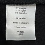 Talbots  Dress Women Size 2 Black Ponte Long Sleeve V Cross Over Neck Shift New‎ Photo 7