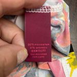 212 Collection Blouse Cowl Neck Short Sleeve Red White Multicolor Floral Size XL Photo 6