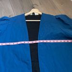 Vintage quilted open front jacket coat blue zig zag print retro 90s y2k kidcore Size 16 Photo 3