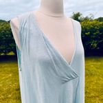 Soft Surroundings Women's Blue Sleeveless Dress Casual Linen Blend Summer Photo 6