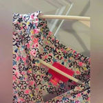 Lilly Pulitzer  Womens Novella Tiered Dress Multi Fun Sun Repeat Ditsy Pockets L Photo 3