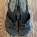 Montego Bay Club  Wedge Slip On Slides Size 10 Color Brown Photo 1