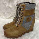 Sorel Lexie Wedge leather Camel lace Photo 5