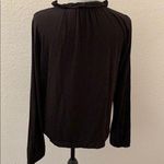 J.Crew Mercantile BLACK top shirt large L NEW NWT side tie versatile long sleeve Photo 0