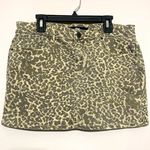 Leopard Printed Denim Mini Skirt Women's Size 28 Soft Stretchy Photo 0