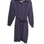 Blair VTG  Ladies Midi Polka Button Down Accented Dot Dress SZ Large Petite Photo 4