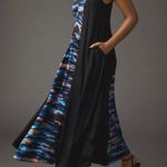 Anthropologie  Maeve V-neck Colorblocked Oversized Maxi Dress, Size 0 Photo 0