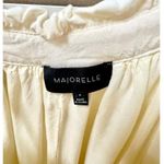 Majorelle Sleeveless Tie Shoulder Pleated Maxi Slip Dress Cream Women's Size M Photo 4