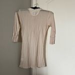 Young Fabulous and Broke Sheer Ribbed Henley Tunic Distressed Boho Style Large Photo 7