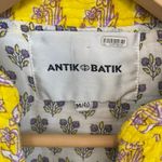 Antik Batik Mori Quilted Jacket Coat Womens Sz Medium Cotton Boho Yellow Floral Photo 6