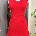 Anthropologie  THML Red Textured Sleeveless Ruffle Detail 2 Pocket Dress Photo 0