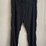Old Navy soft tencel black utility pants women’s size medium jogger Photo 2