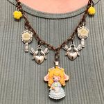 Handmade Kawaii Anime Rabbit Bunny Girl Cottagecore Charm Necklace Yellow Photo 0