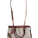 Coach Signature Logo Bond Bag Satchel Coated Canvas Brown Leather Purse 30949 Photo 0