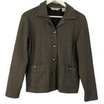 Orvis  grey button front collared cardigan shacket small Photo 7